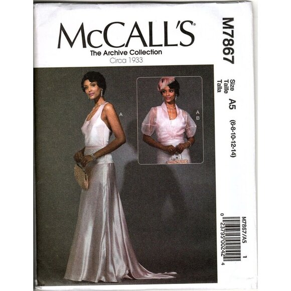 McCall's M7867 Misses 6 to 14 Archive Circa 1933 Dress Uncut Sewing Pattern - Picture 1 of 2